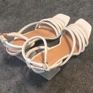A New Day White Strappy High Heel Sandals